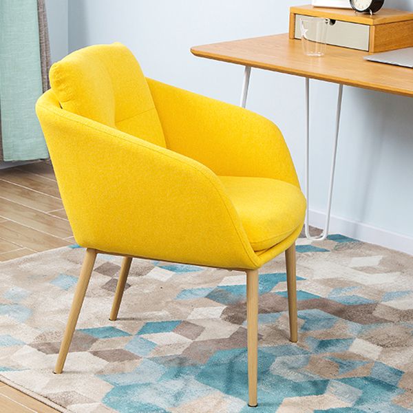 Modern Style Armless Chair Fabric Low Back Upholstered Desk Chair