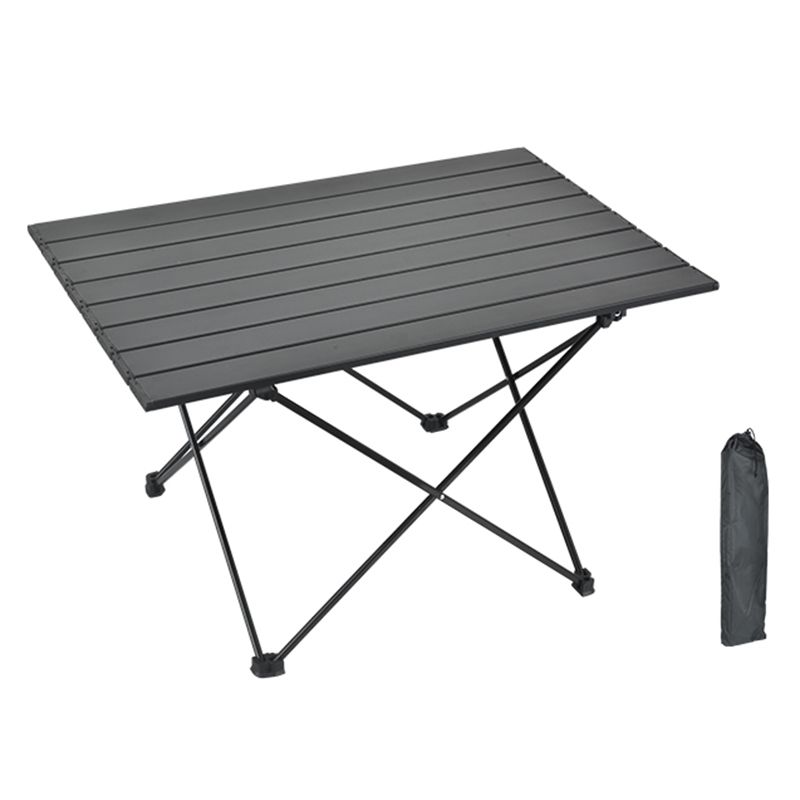 Contemporary Patio Table Metal Rectangle Foldable Camping Table