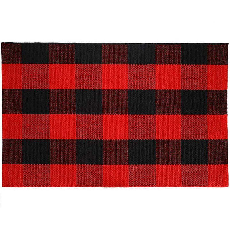 Tapis classique multi-couleurs Multi couleur Cotton Mélange à plaid Plaid Machine de tapis Washable Tapis intérieur Easy Care Fasing For Decoration