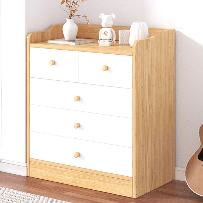 Modern Artificial Wood Lingerie Chest Vertical Storage Chest Dresser with Drawers