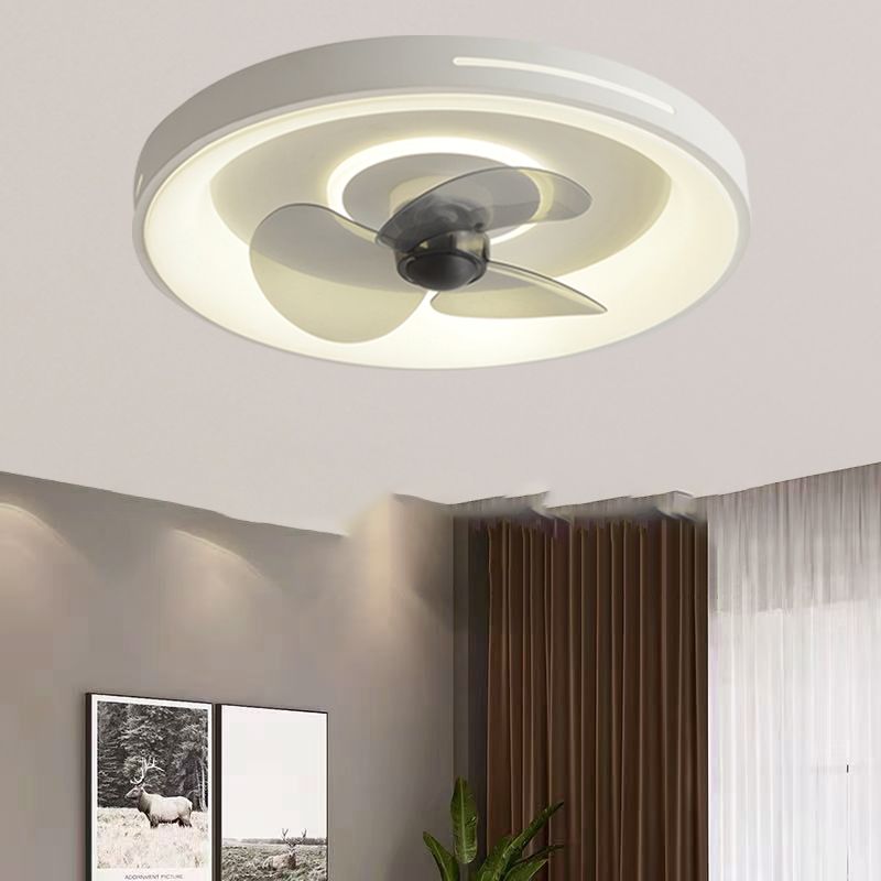 Metal LED Ceiling Fan Lamp Simplicity Style Ceiling Mounted Light