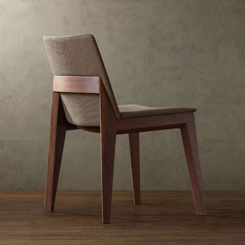 Contemporary Style Dining Chairs Dining Armless Side Chairs with Wooden Legs