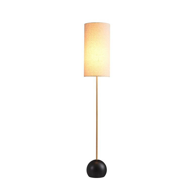 1-Licht-Wohnzimmer Stehstrost Lampe Minimalismus Flaxen/Beige stehen Licht mit zylindrischem Stoffschatten