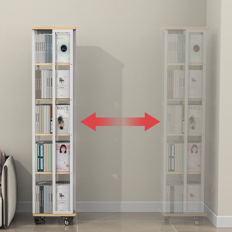 Modern Metal Bookshelf Standard Open Shelf  Vertical Bookcase