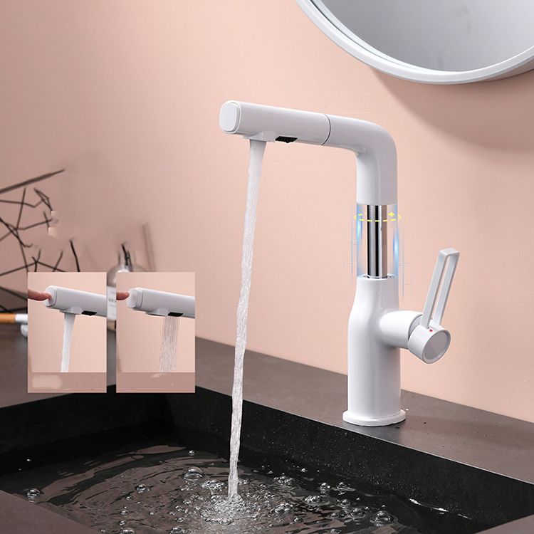 Adjustable 1 Handle Vessel Faucet Circular Lever Handles Faucet for Bathroom