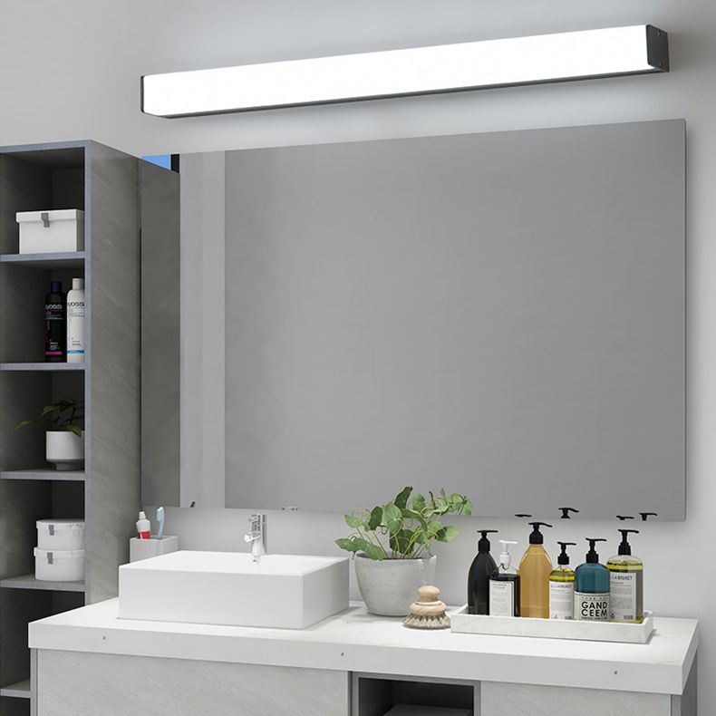 Modern Minimalist Style Linear Wall Mounted Vanity Lights Plastic Vanity Sconce for Bathroom