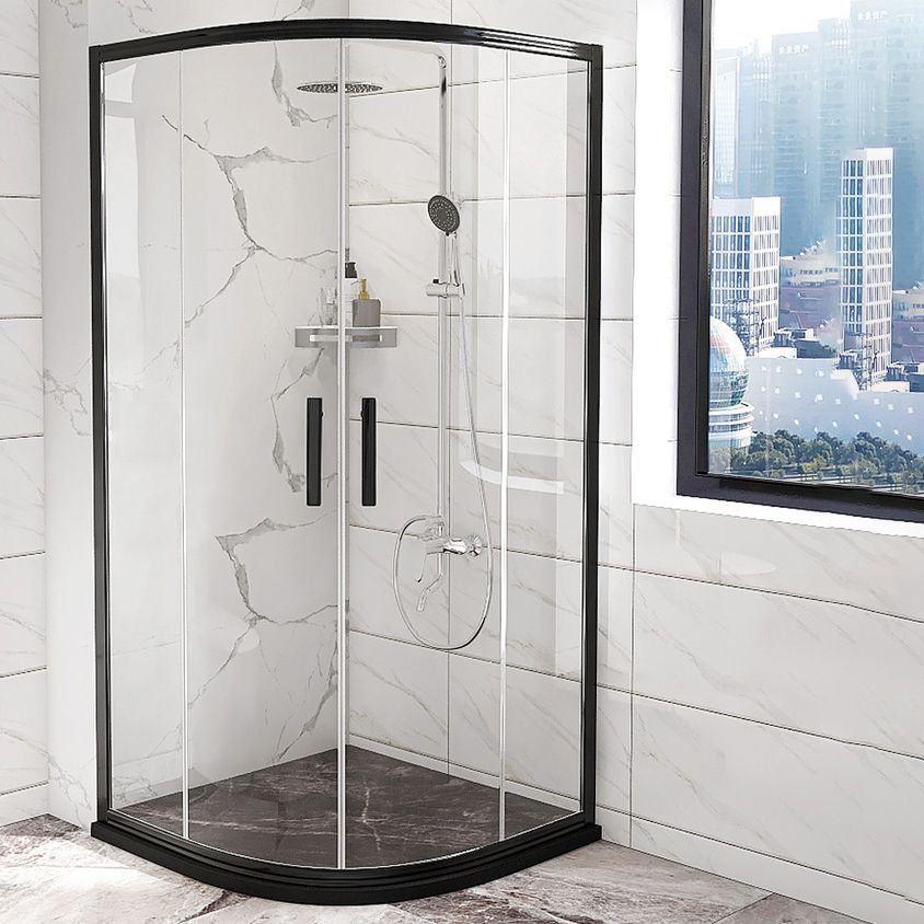 Semi-Frameless Double Sliding Shower Enclosure with Double Handles