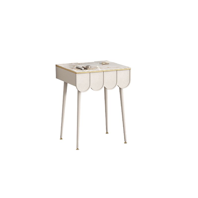 Rectangular Shaped Modern Office Desk Stone Writing Desk in White