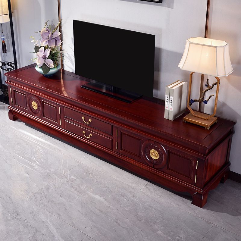 Wooden TV Cabinet Classical Storage TV Stand for Living Room