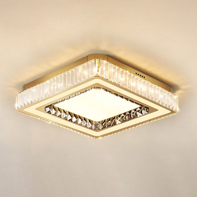 Round / Square Crystal LED Flush Mount Contemporary Ceiling Flush in Clear