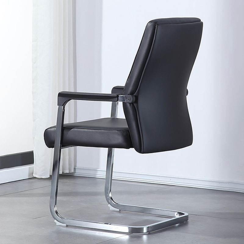 Contemporary Faux Leather Arm Chair Conference Mid-Back Office Chair