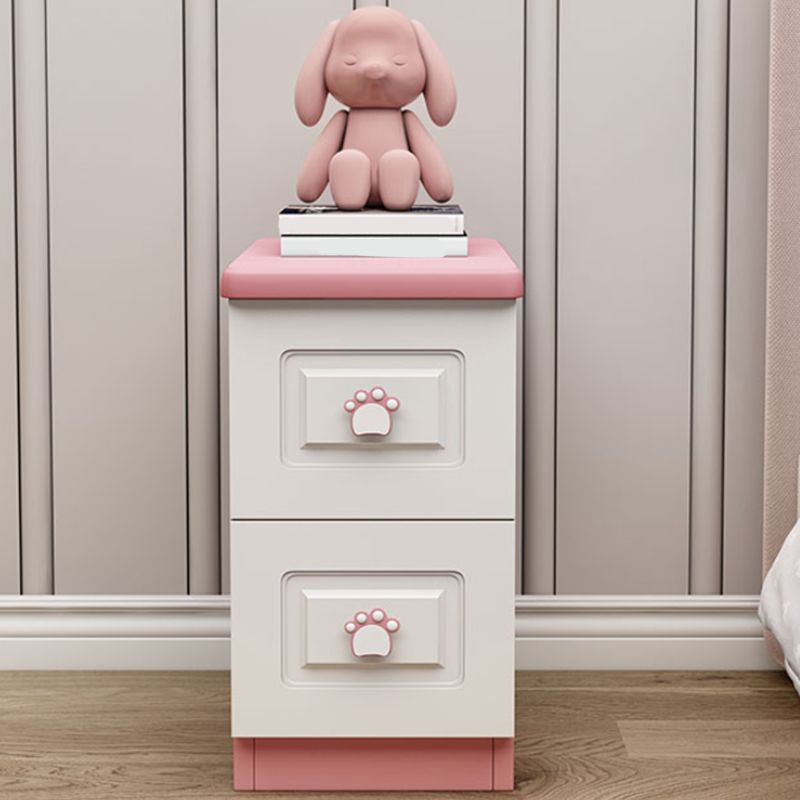 with Drawers Nightstand Kids Solid Wood Flat Top Neutral Nursery Nightstand