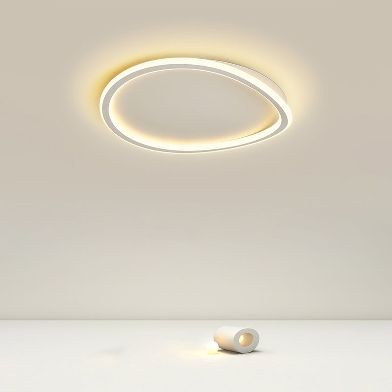 Nordic Circle Ceiling Light Metal LED Flush Mount Light for Living Room