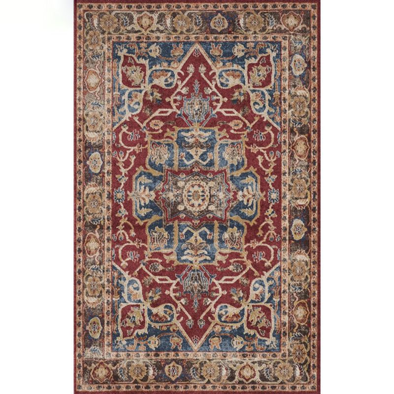 Mid-Century Modern Home Decoration Carpet Medallion Print Polyester Area Rug Washable Indoor Carpet