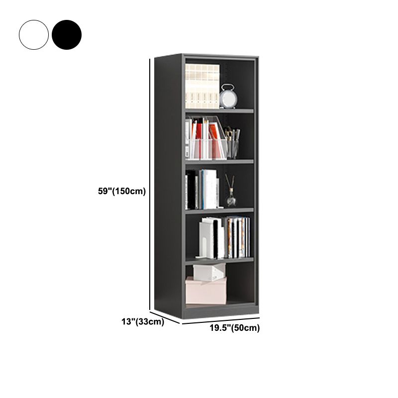 Metal Enclosed Bookshelf Modern Minimalist Rectangular Standard Bookcase