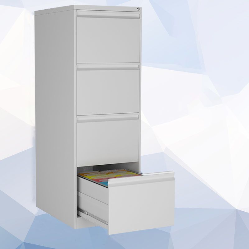 Contemporary File Cabinet Metal Frame Vertical File Cabinet with Lock Office