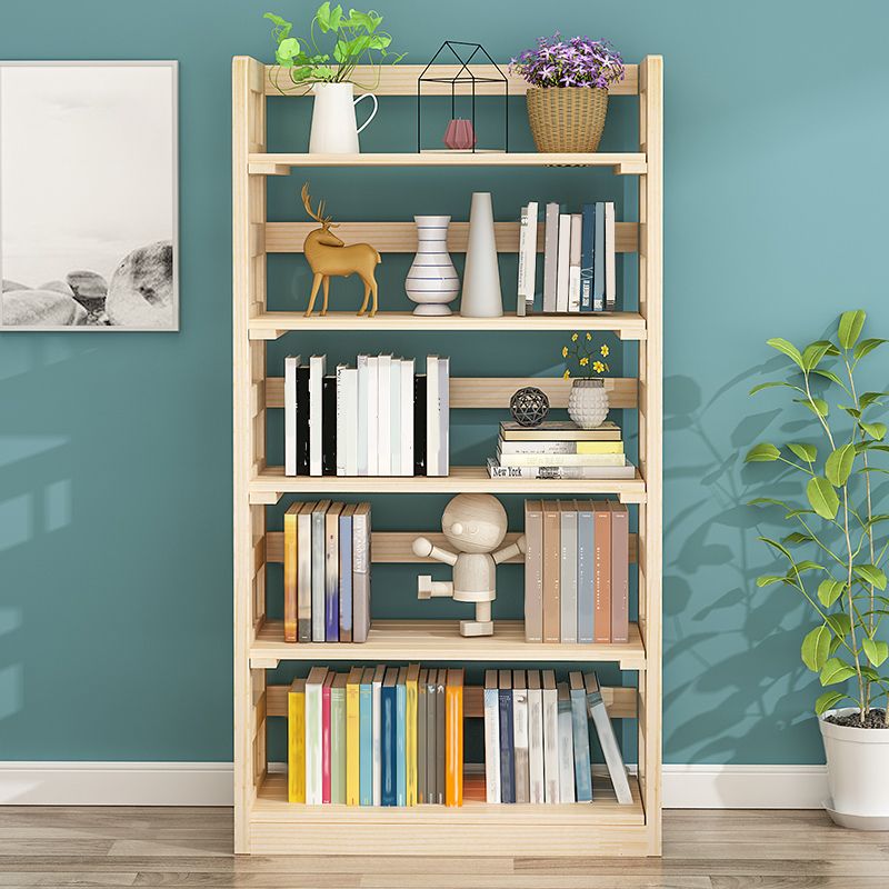 Contemporary Open Back Standard Kids Bookcase Solid Wood Standard Bookcase