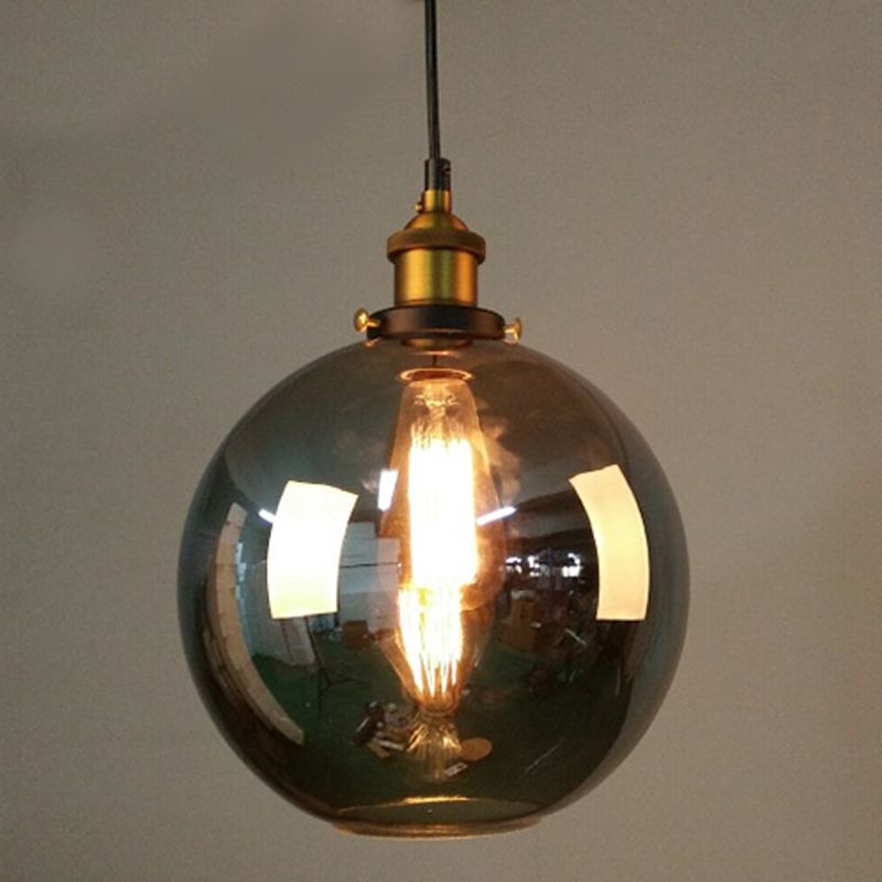 Classic Industrial Style Pendant Light Glass 1 Light Pendant Light Kit