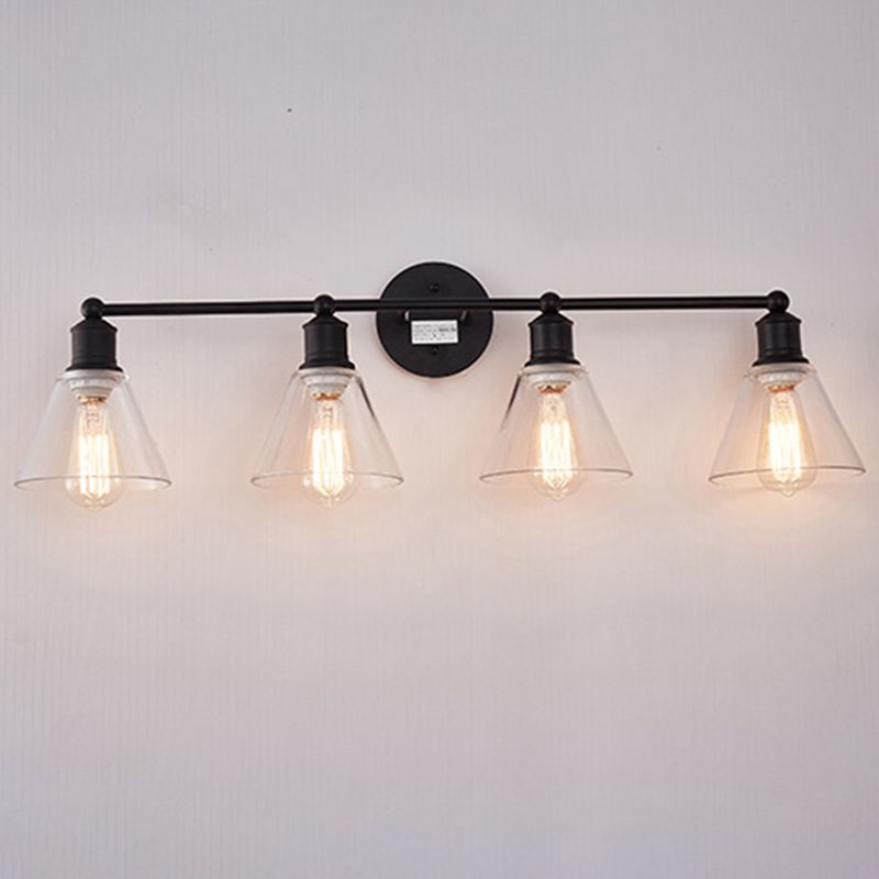 Industrial Wall Sconce Beside Light Multi-light Retro Glass Light Indoor Bedroom Hotel Light