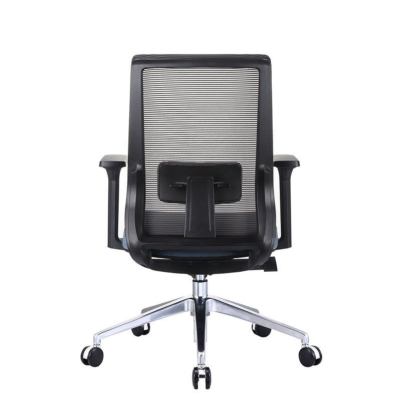 Contemporary Arm Chair Fixed Arms Mid-back Lumbar Support Office Chair