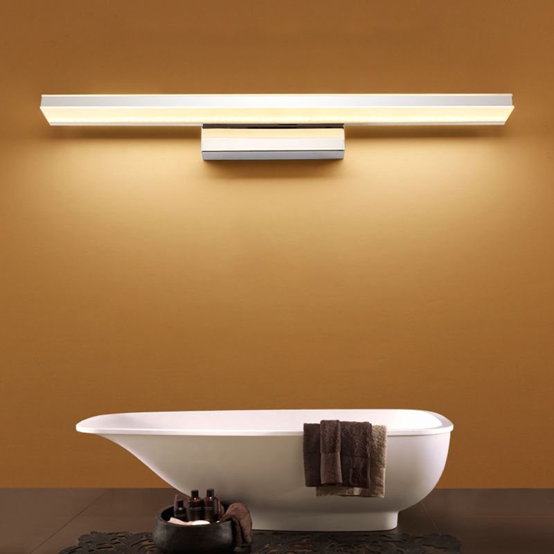 1 - Light Chrome LED Bathroom Vanity Lighting Contemporary Metal Bath Bar