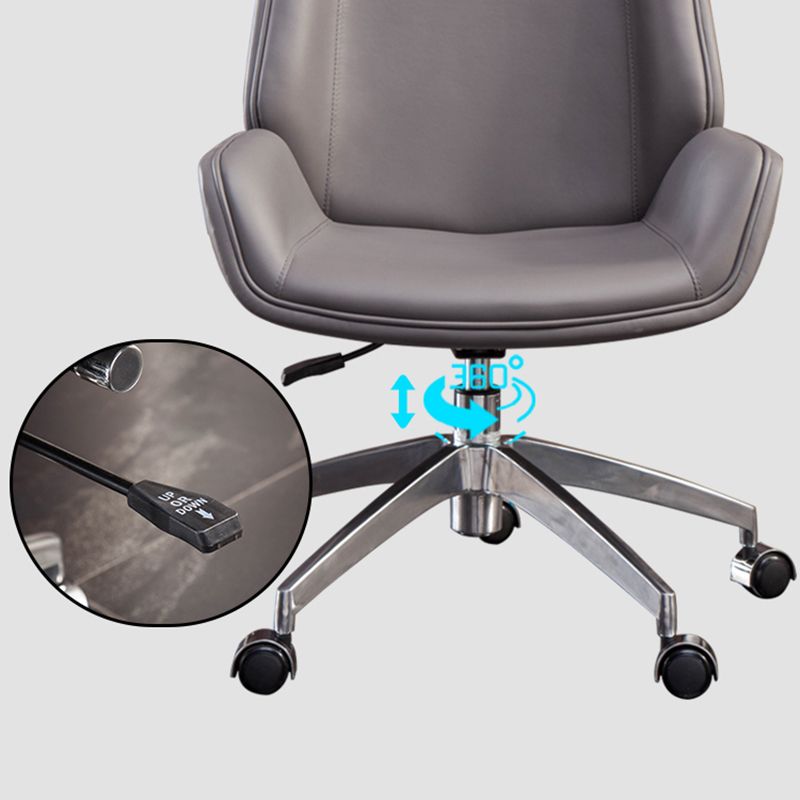 Contemporary Mid-back Conference Chair Ergonomic Swivel Wheels Chair