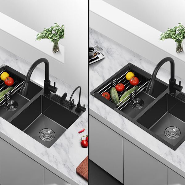 Classic Style Kitchen Sink Drop-In Stainless Steel Kitchen Double Sink