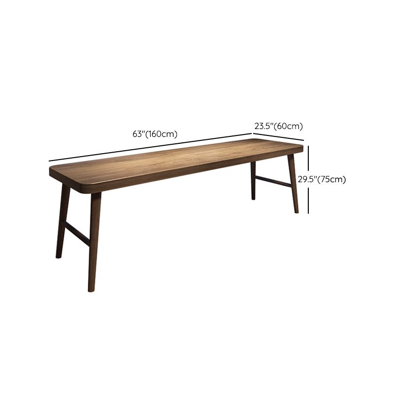 Modern Office Desk Solid Wood Rectangle Writing Desk with H-Base , 29.53" Tall