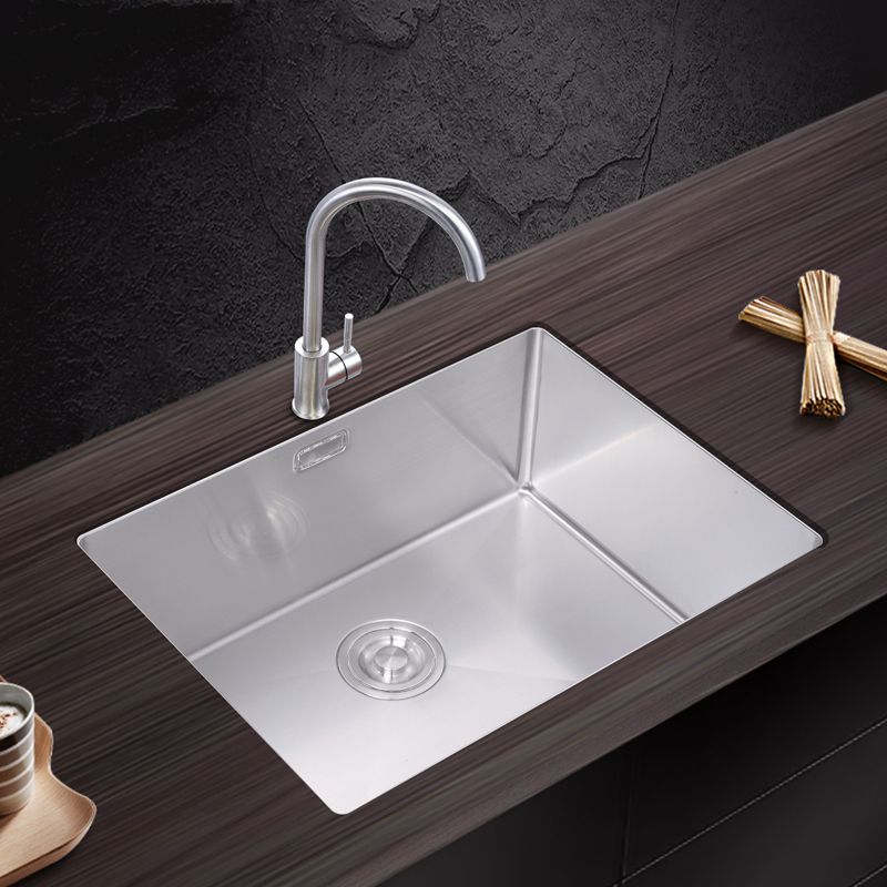 Modern Bar Prep Sink Stainless Steel Faucet and Drain Assembly Kitchen Sink