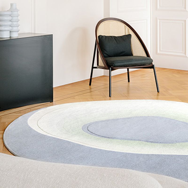 Creative Novelty Shape Rug Stylish Ombre Print Rug Polyester Stain Resistant Carpet for Home Decor