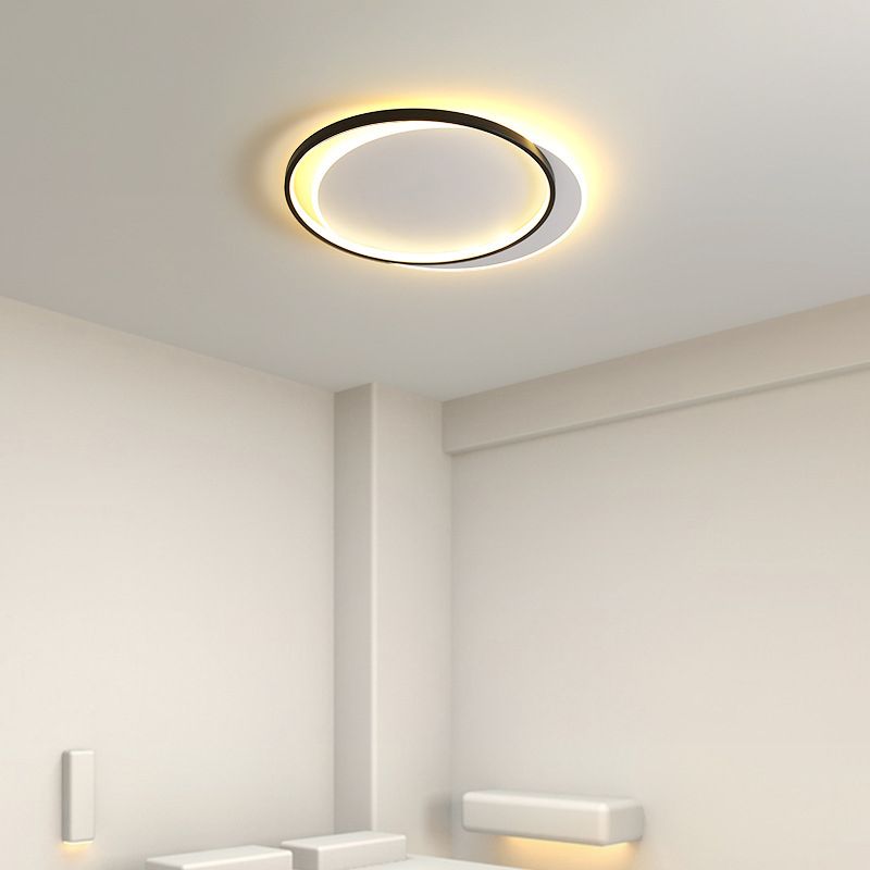 Modern LED Ceiling Light Simple Ceiling Mount Light with Silica Gel Shade for Bedroom