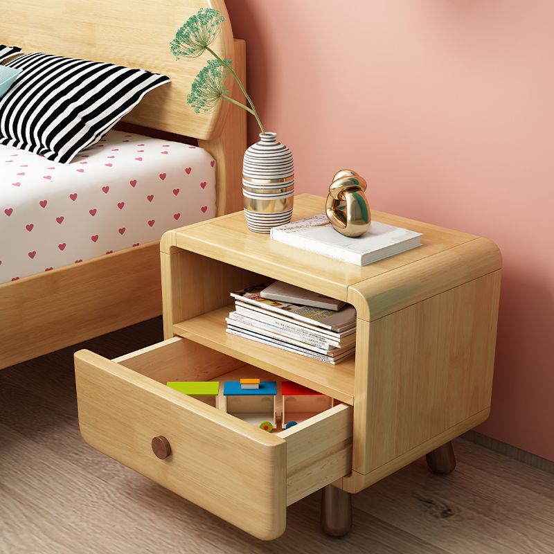 One and Two Drawers Nursery Nightstand Wooden Nursery Nightstand