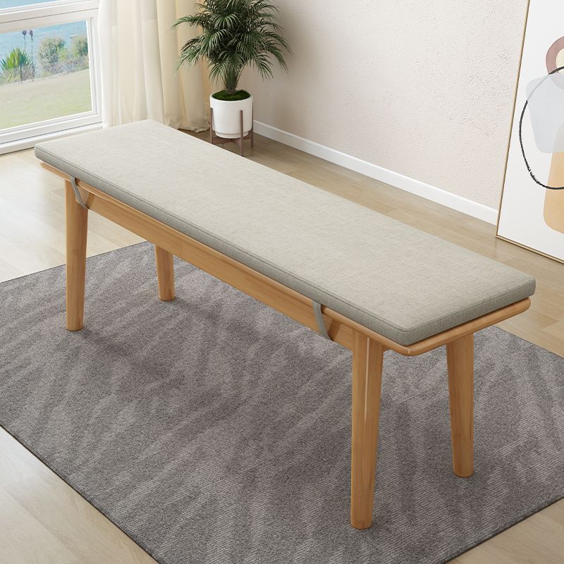 Solid Wood Seating Bench Modern Rectangle Bench , 11.7-inch Width