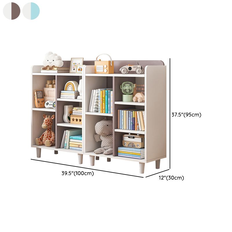 Contemporary Closed Back Bookshelf Freestanding Standard Bookcase