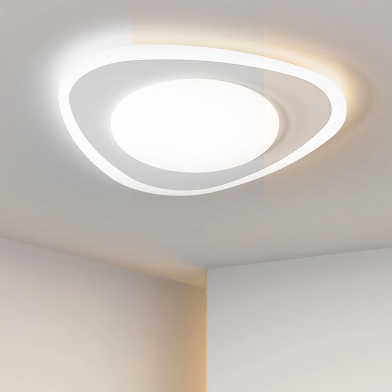 Modern Ceiling Mount Light White Ceiling Light with Acrylic Shade for Bedroom