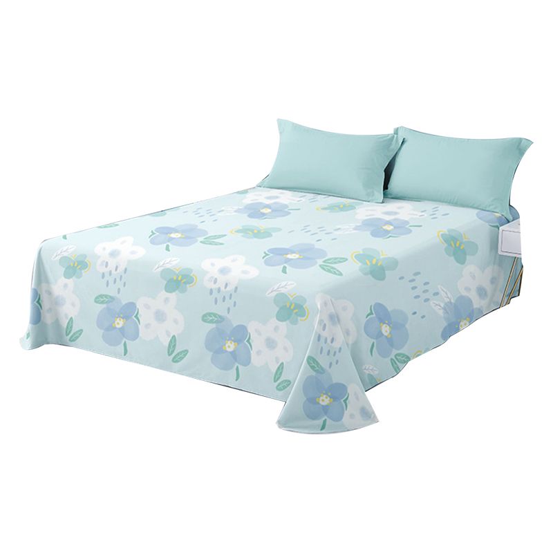 Sheet Sets Cotton Floral Printed Wrinkle Resistant Breathable Super Soft Bed Sheet Set