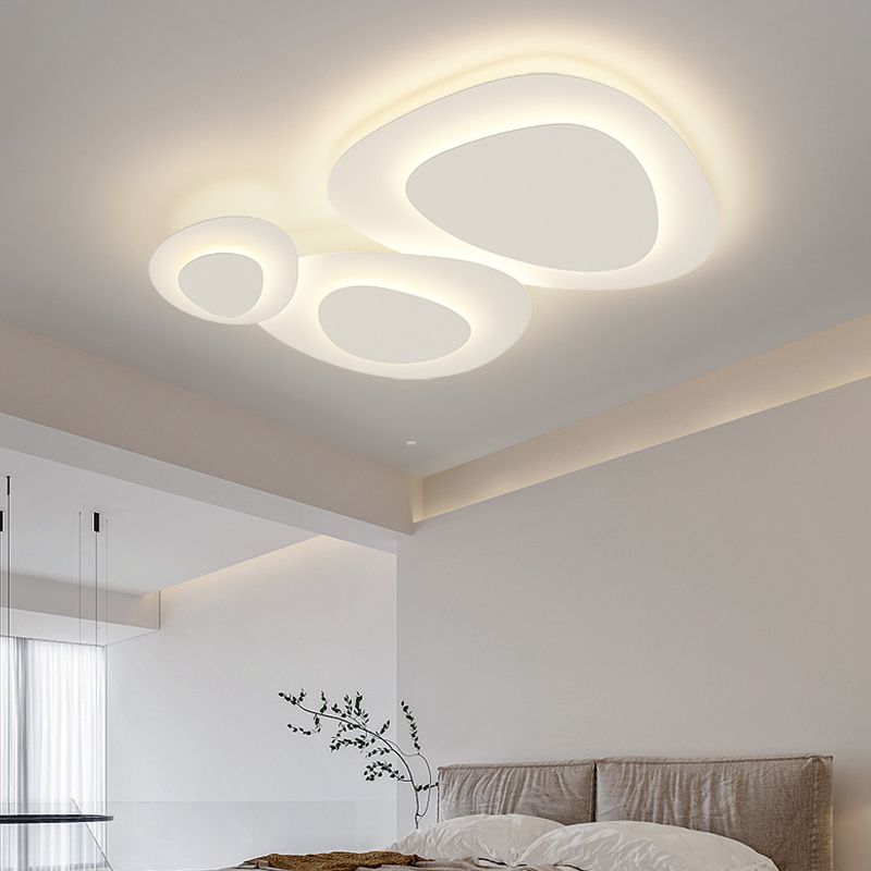 Vortex Shape LED Ceiling Lamp Modern Iron 3 Lights Flush Mount for Bedroom Living Room