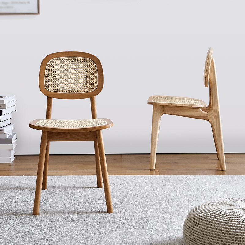 Armless Dining Chairs Modern Wooden Side Chairs for Dining Room