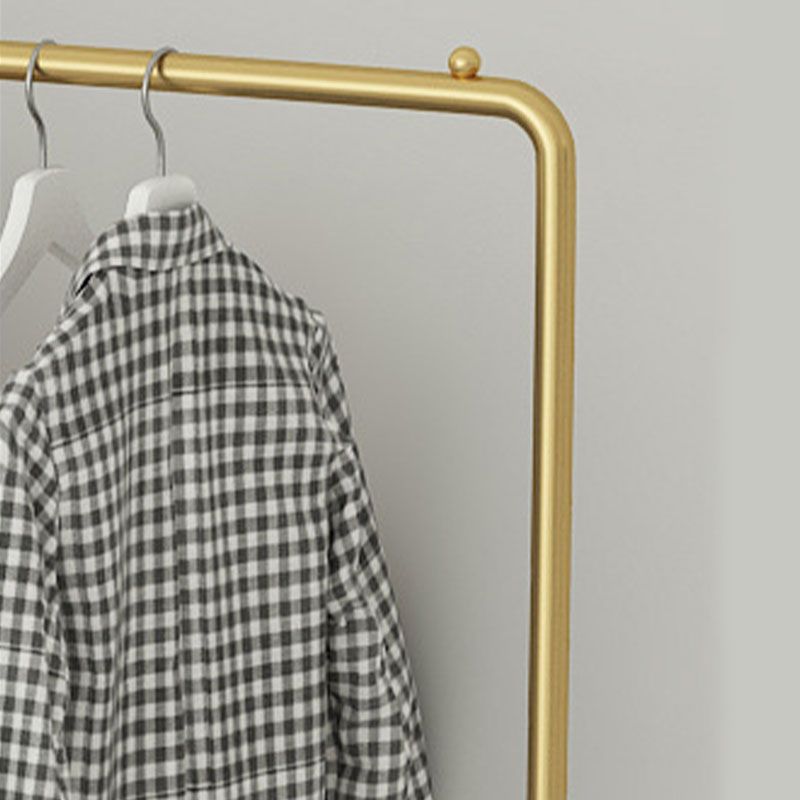 Luxurious Coat Hanger Free Standing Solid Color Metal Coat Rack with Shelf