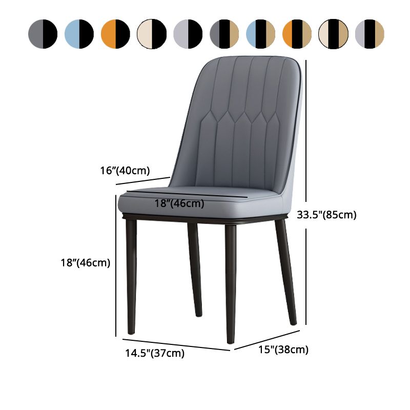 Metal Contemporary Modern Indoor-Outdoor Side Chair Parsons Chair