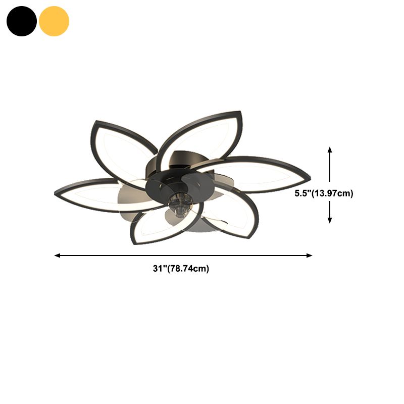 Metal Geometric Shape Ceiling Fans Light Modern Style Multi-Lights Ceiling Fan Light