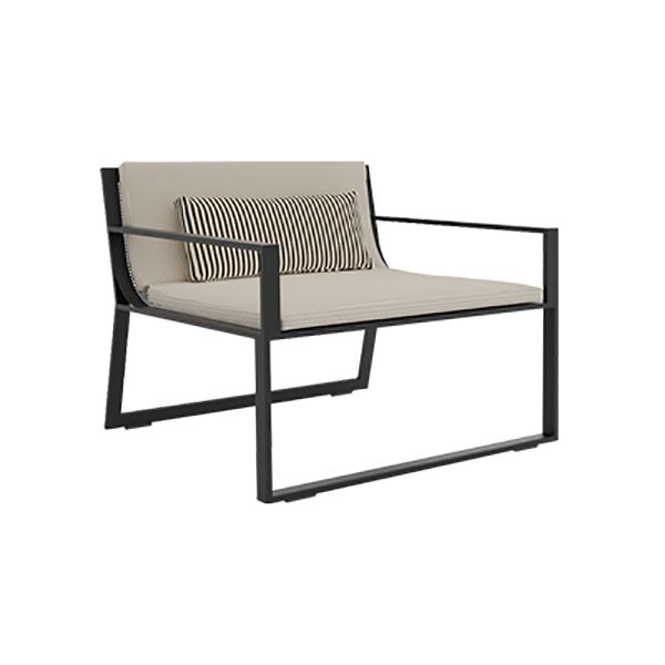 Metal Outdoor Patio Sofa Modern 1 Piece Patio Sofa with Cushions