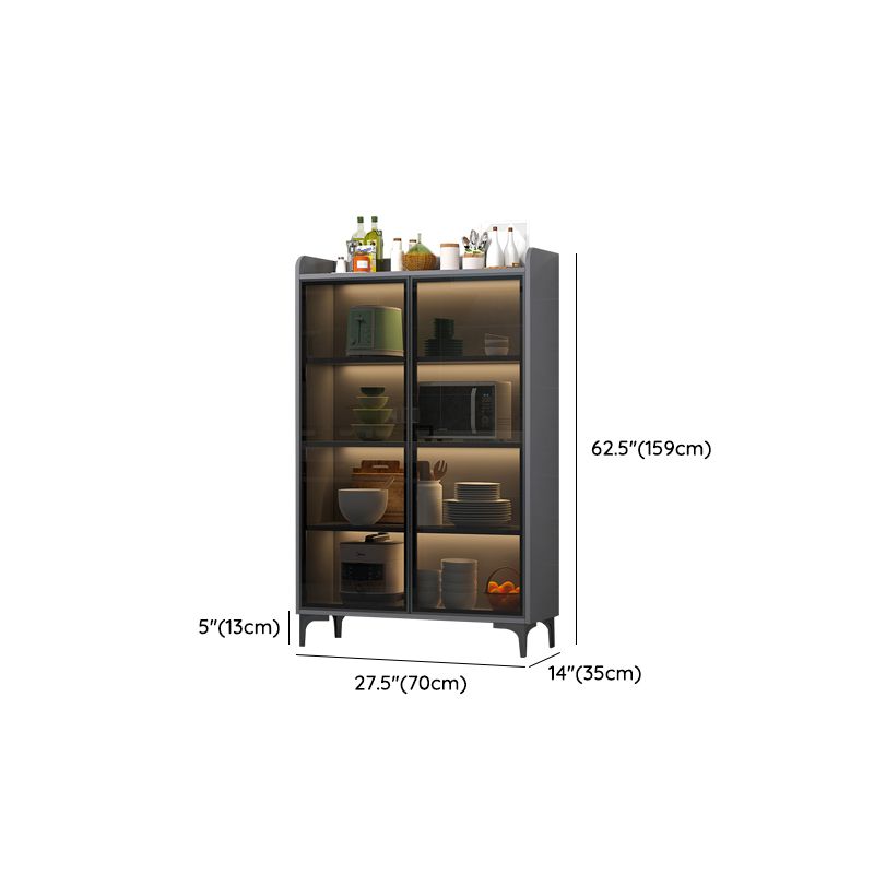 Contemporary Dining Server Engineered Wood 2 Doors Server without Light