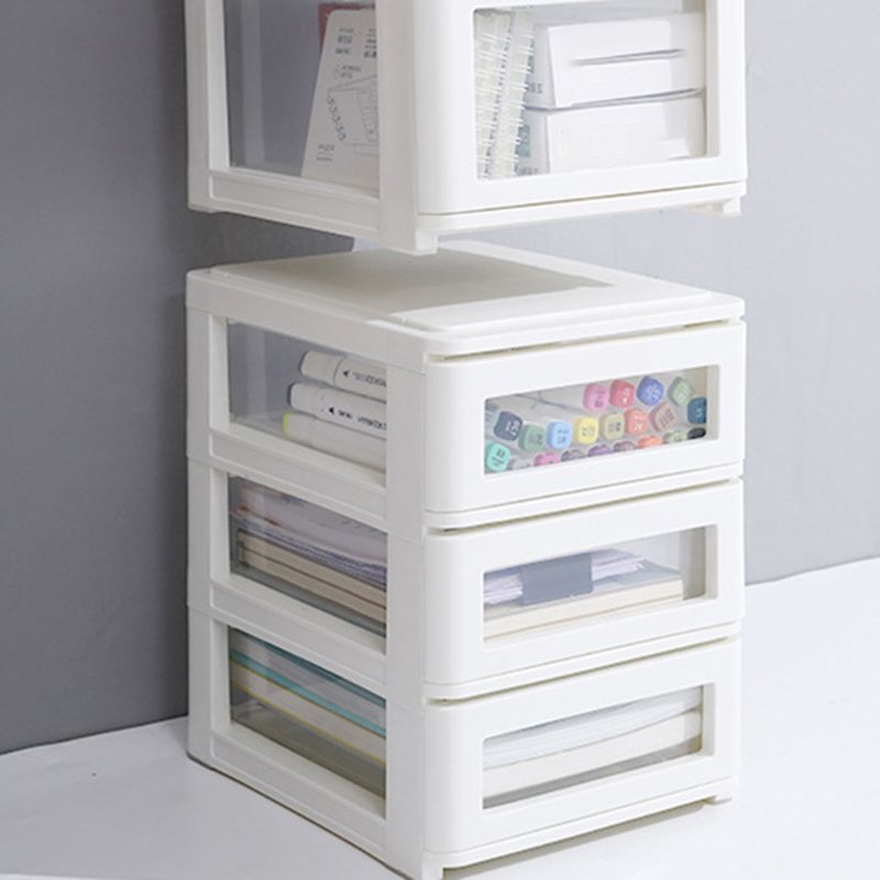 Contemporary Cabinet Plastic Vertical File Cabinet with Drawers