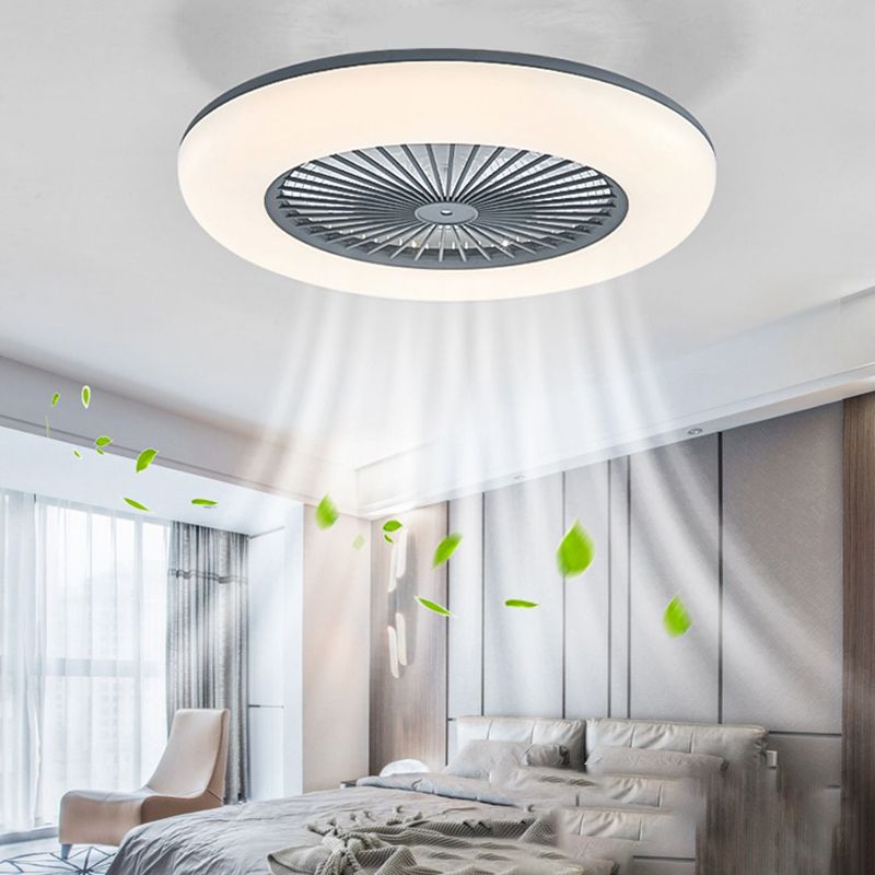 Metal Ceiling Fan Light Modern Style Ceiling Fan Lighting for Bedroom