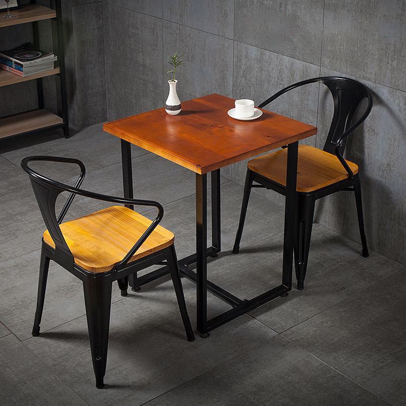 Industrial Counter Arm Chair Metal Dining Chair for Dining Room