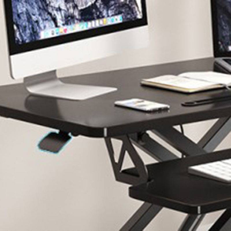 Rectangular Shaped Standing Desk Folding Wood Black/White for Office