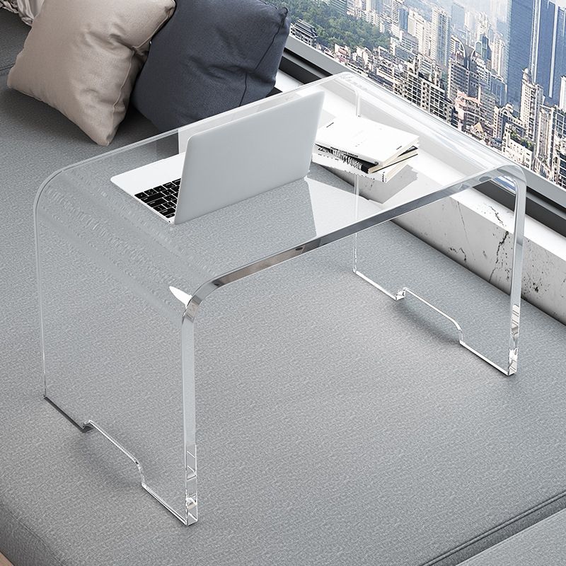 Modern Acrylic Office Desk White Rectangular Writing Desk for Office