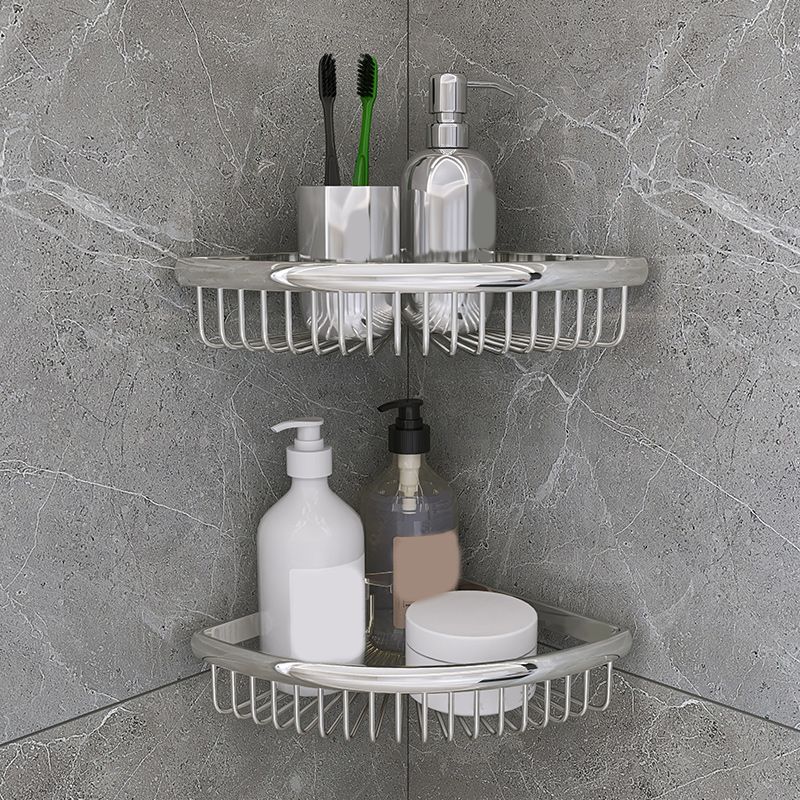 Matte Metal Bathroom Accessory Set 2 Piece Modern Bath Shelf