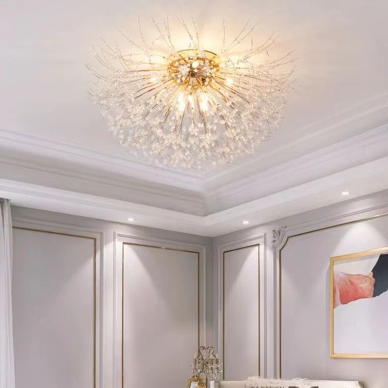 4/6-Light Modernism Golden Flush Mount Lighting LED Ceiling Light